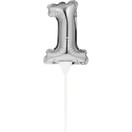 Mini Balloon Silver Cake Toppers additional 2