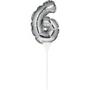 Mini Balloon Silver Cake Toppers additional 8