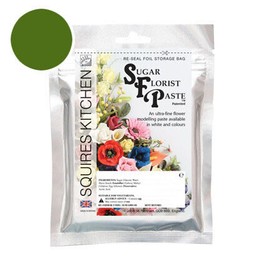 Squires Kitchen Sugar Florist Paste Holly/Ivy Dark Green 100g