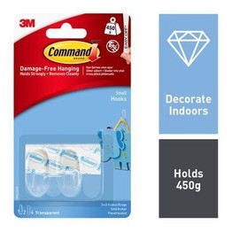 Command Small Clear Hooks 17092CLR