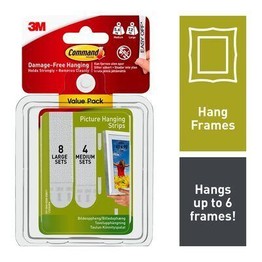 Command Medium & Large Picture Hanging Strips Value Pack