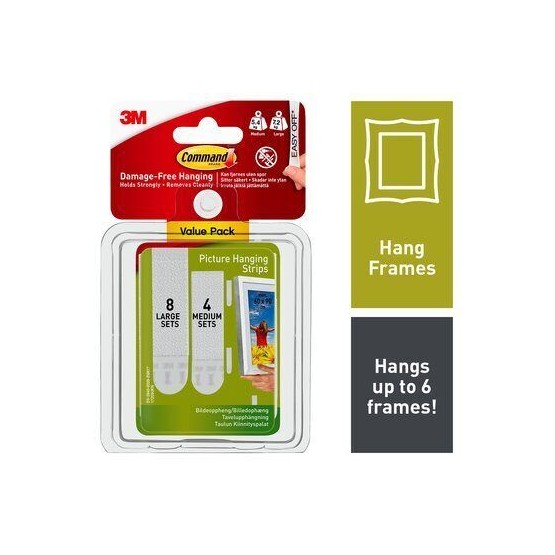 Command Medium & Large Picture Hanging Strips Value Pack