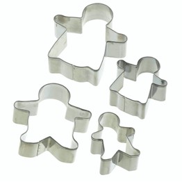 KitchenCraft Cookie Cutter Set of 4 Gingerbread Family