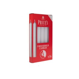 Prices White Household Candles Pack of 5