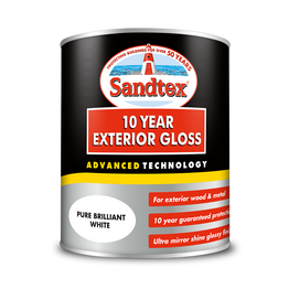Sandtex® 10 Year Exterior White Gloss Paint 750ml