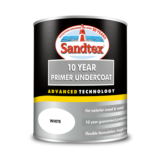 Sandtex® 10 Year Primer Undercoat White Paint 750ml