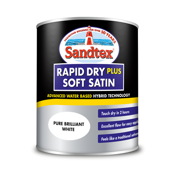 Sandtex® Rapid Dry Plus Soft Satin Paint 750ml