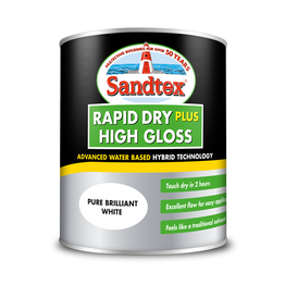 Sandtex® Rapid Dry Plus Gloss White Paint 750ml