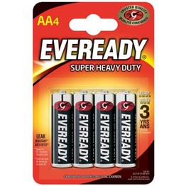 Eveready Super Zinc Battery AA 4pack