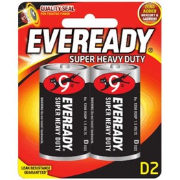 Eveready Super Zinc Battery D 2pack