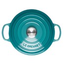 Le Creuset Teal Signature Cast Iron Round Casserole Dish 20cm additional 2
