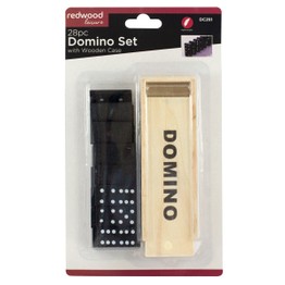 Redwood Domino Set with Wooden Case BB-DC251