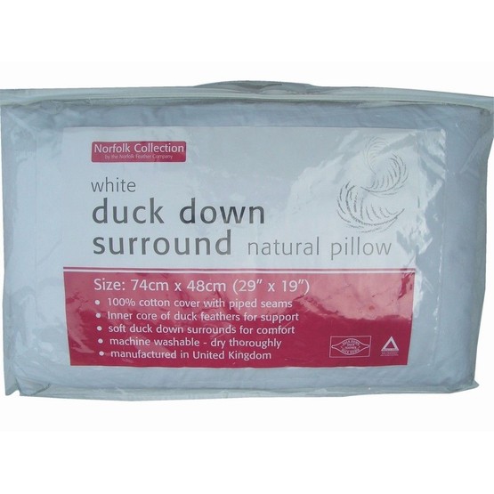 Norfolk Collection Duck Down Surround Natural Pillow