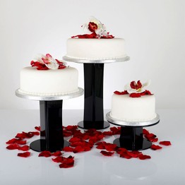 Emily Design Black Acrylic Round Cake Stand