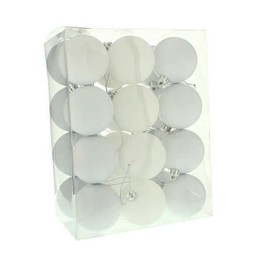 Festive Bauble Box White 6cm 24pack P007968