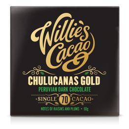 Willies Cacao Chulucanas Gold Dark Chocolate Bar 50g