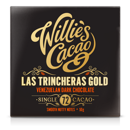 Willies Cacao Las Trincheras Gold Dark Chocolate Bar 50g