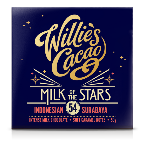 Willies Cacao Milk of the Stars Milk Chocolate Bar 50g