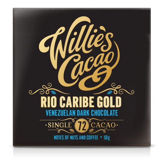 Willies Cacao Rio Caribe Gold Dark Chocolate Bar 50g