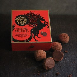 Willies Cacao Dark Chocolate with Sea Salt Praline Truffles 35g
