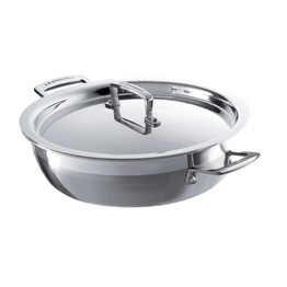 Le Creuset 3ply Stainless Steel 24cm Shallow Casserole With Lid