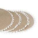 Creative Tops Naturals Pack Of 4 Hessian and Pom Pom Edge Tablemats additional 5