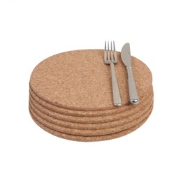 TG Round Cork Pack of 6 Tablemats or Coasters FSC Certified