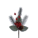 Festive Red Berry & Rosehip Pick 28cm additional 2