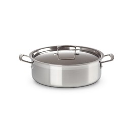 Le Creuset 3ply Stainless Steel Sauteuse Pan & Lid 28cm