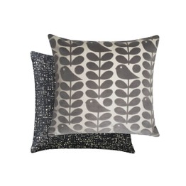 Orla Kiely Cushion Velvet Earlybird Granite 50cm