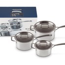 Le Creuset 3ply Stainless Steel 3piece Saucepan Set additional 1