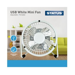 Status Mini Usb 4inch Cooling Fan White