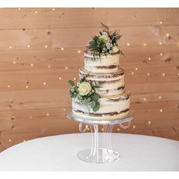 Clear Acrylic Scroll Wedding Cake Stand