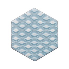 Denby Impression Blue Hourglass Hexagon Tile