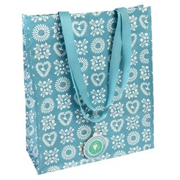 Recycled Shopping Bag Blue Friendship