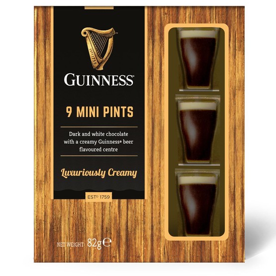 Guinness Dark and White Chocolate Mini Pints Pk9