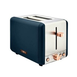Tower Cavaletto 850w 2 Slice Midnight Blue & Rose Gold Toaster T20036MNB
