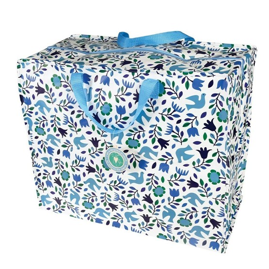 Recycled Storage Bag Jumbo Folk Dove Design