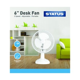 Status Desk Cooling Fan White 6inch