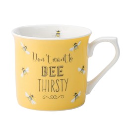 Bee Happy Yellow Fine China Mug