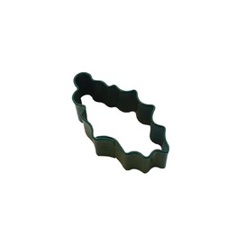 Cookie Cutter Green Holly Poly-Resin Coated 4.4cm K1537/G