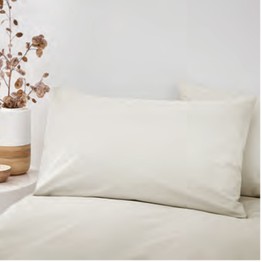 Bianca 100% Organic Cotton Pillowcase Natural