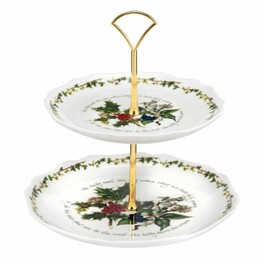 Portmeirion The Holly and The Ivy 2 Tier Cake Stand