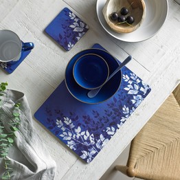 Denby Blue Foliage Pack of 6 Tablemats or Coasters