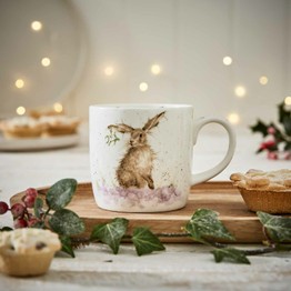 Royal Worcester Wrendale The Christmas Kiss Hare Mug