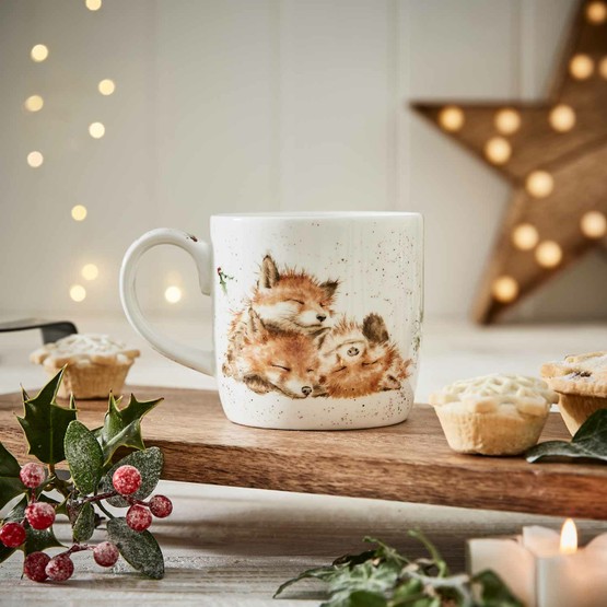 Royal Worcester Wrendale Designs The Night Before Christmas Fox Mug