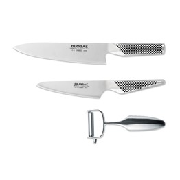 Global 3pc Knife & Peeler Set G-23680