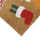 JVL Latex Coir Christmas Doormat Stocking additional 2