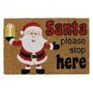 JVL Latex Coir Christmas Doormat Santa additional 1