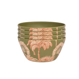 Eleanor Bowmer Green Palm Melamine Bowl Set of 4